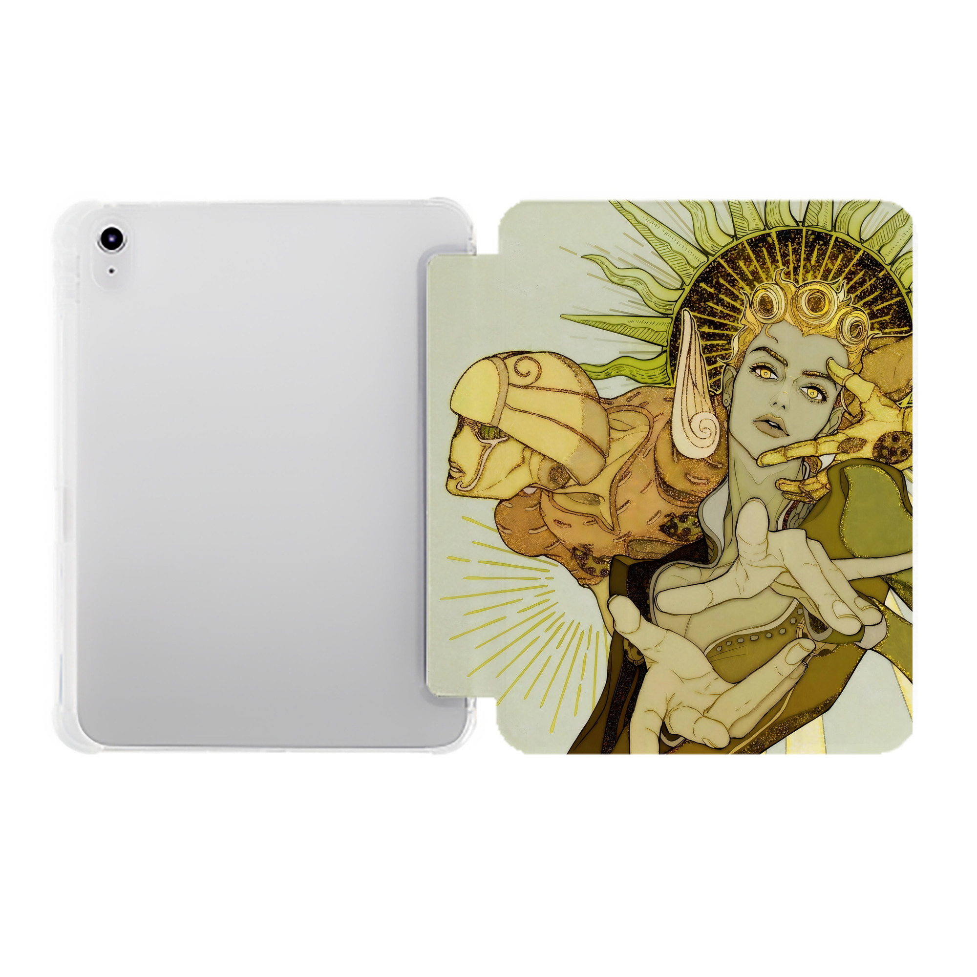 （画像用） ジョジョの奇妙な冒険 JoJo's Bizarre Adventure IPad ケース ペン収納付き 三つ折りスタンド PUレザー×シリコン 対応機種9.5/10.5/10.9インチ